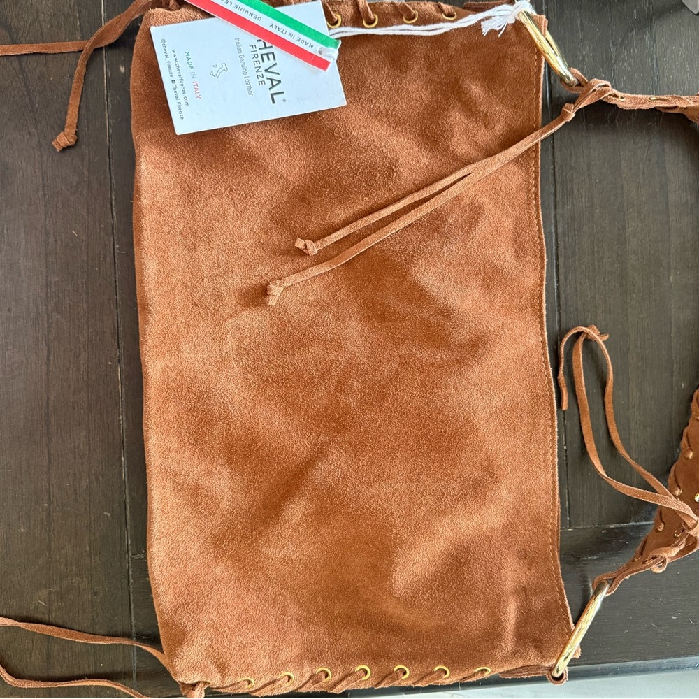 Cheval Copper Brown Suede Shoulder Bag